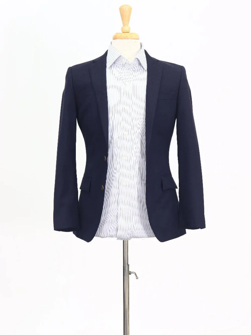 J. Crew 34S Navy Blazer Sport Coat Jacket 2-Button Solid W804